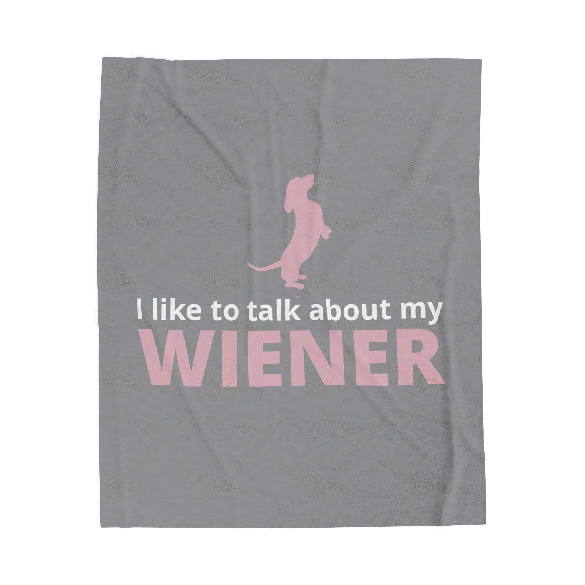 Gray textured fabric with a pink silhouette of a person and bold pink text reading 'WOMEN' on it.